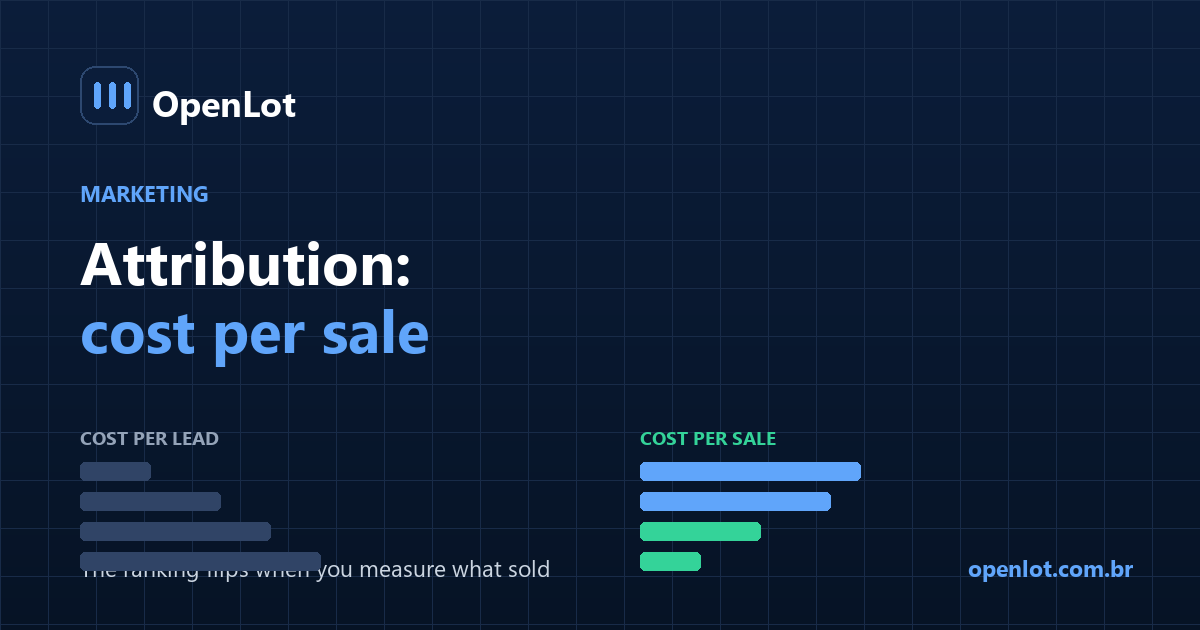 Comparison of dealership lead sources showing cost per lead against cost per sold unit, revealing which sources actually convert